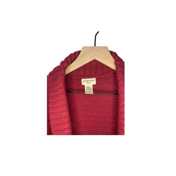 St. John's Bay Red Sweater Knit Cardigan - Picture 3 of 3
